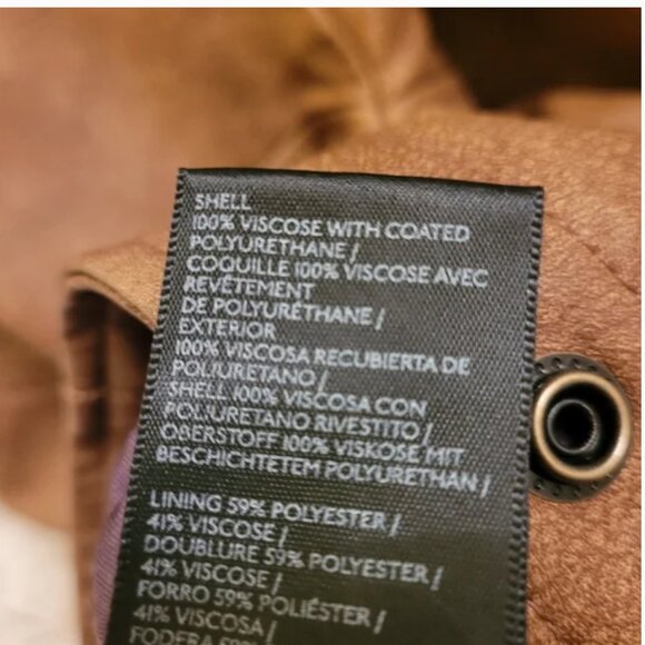 Free People We The Free Vegan Leather Front Zipper Closure Jacket size SP - Picture 6 of 6